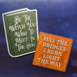 Photo of two stickers
